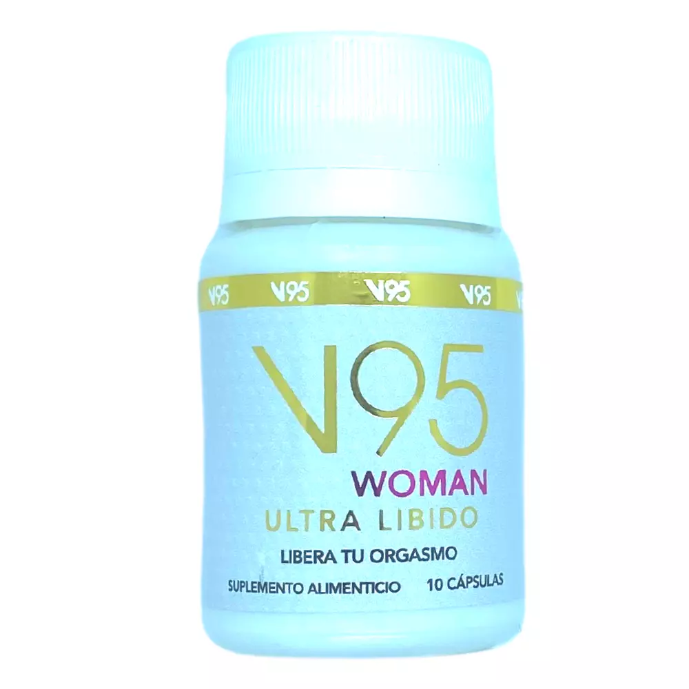 Frasco de V95 Woman Viagra Natural - Suplemento femenino para incrementar la libido