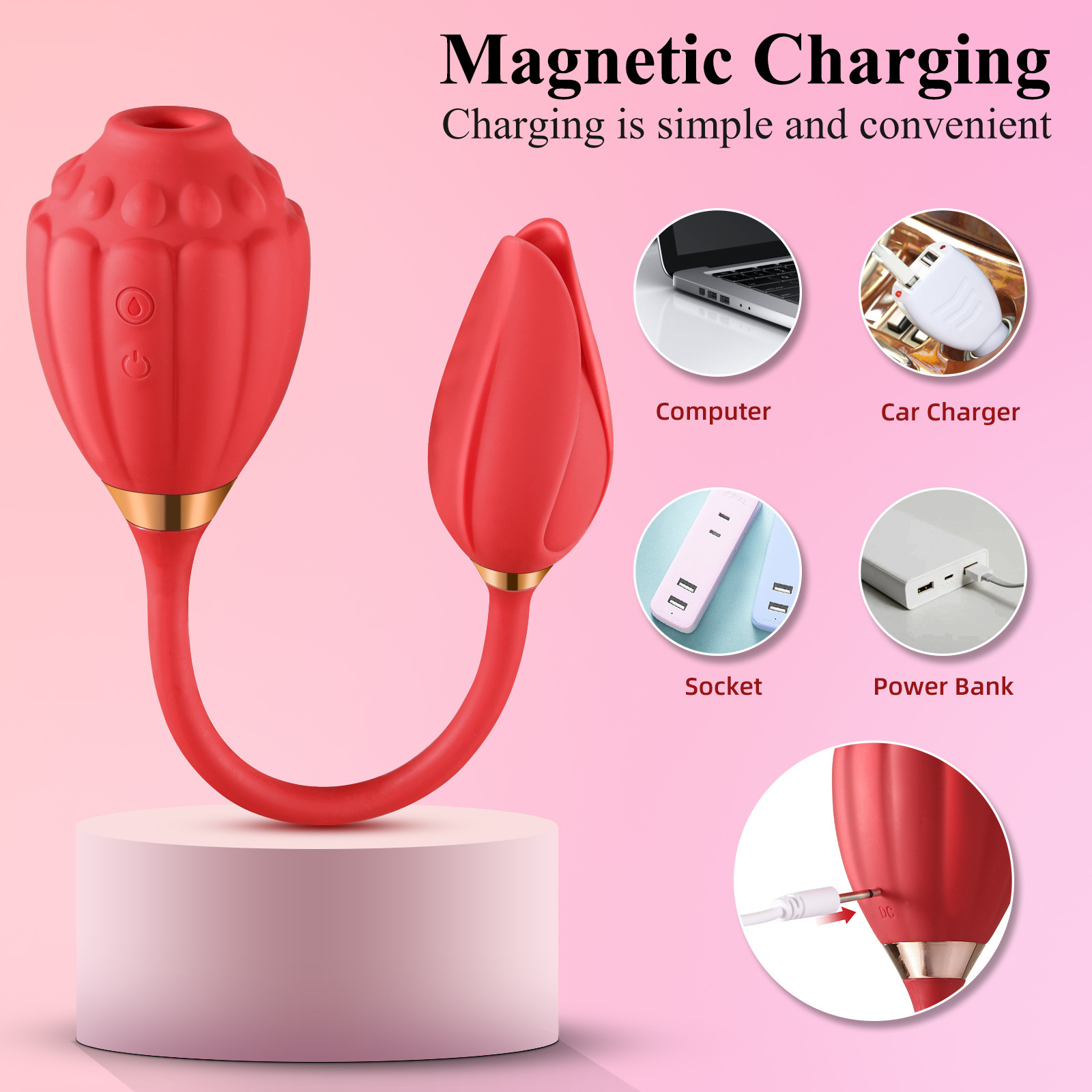 Vibrador Flor con Lengua Plus