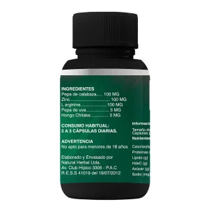 Ingredientes y modo de uso de Bio Prost Men suplemento natural 60 cápsulasIngredientes y modo de uso de Bio Prost Men suplemento natural 60 cápsulas