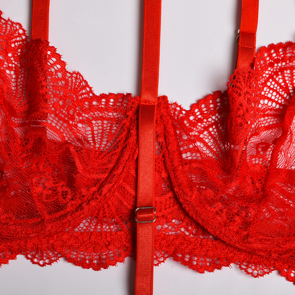 Conjunto Rojo Bralette Portaliga - Talla M y L