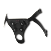 Arnés ajustable negro compatible con cualquier consolador o vibrador con base, con sistema de anillos intercambiables.