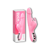 Vibrador telescópico con succión y efecto calor, doble estimulación y 36 modos de vibración.