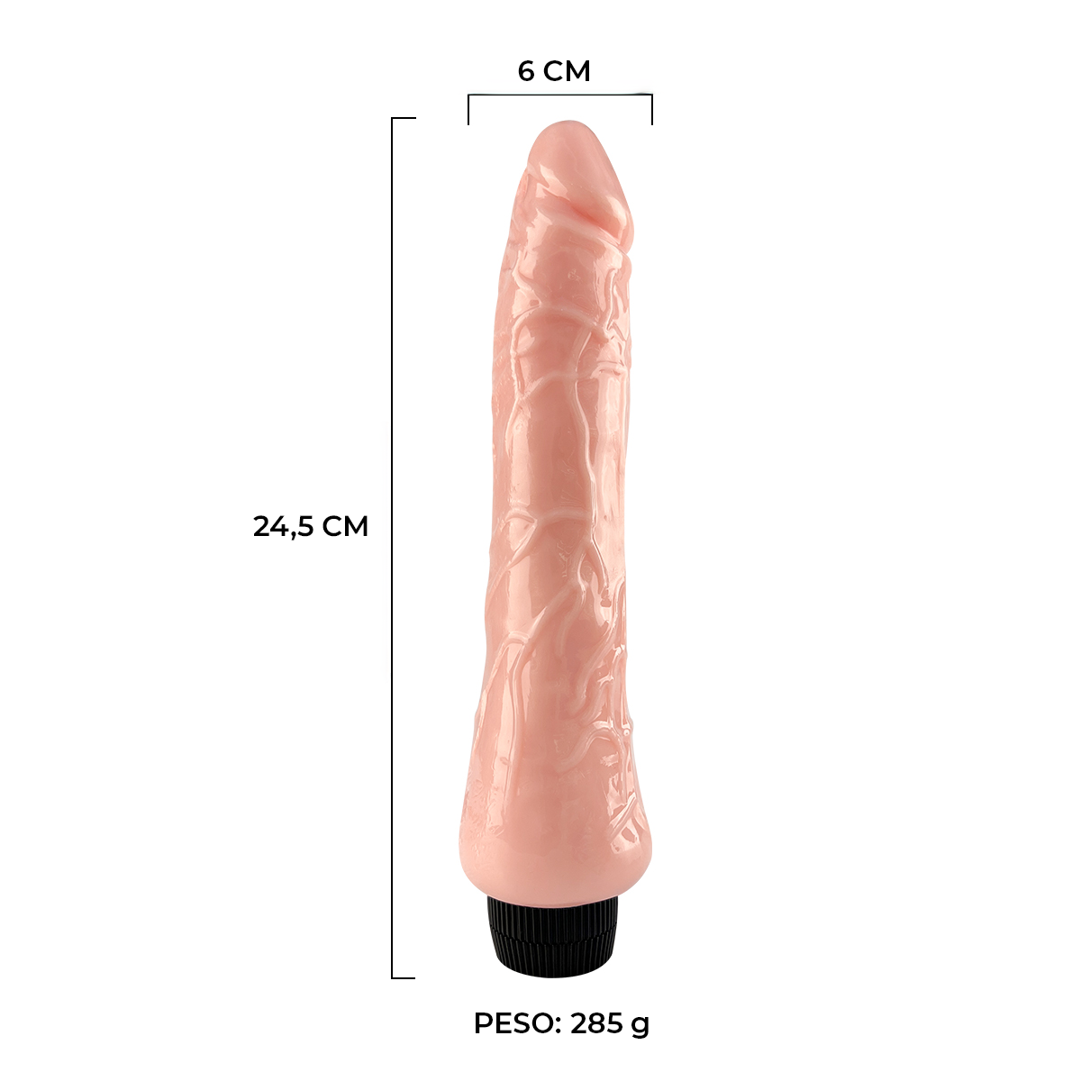 Consolador Realista Eco Grueso de 24.5 cm y 6 cm de Ancho