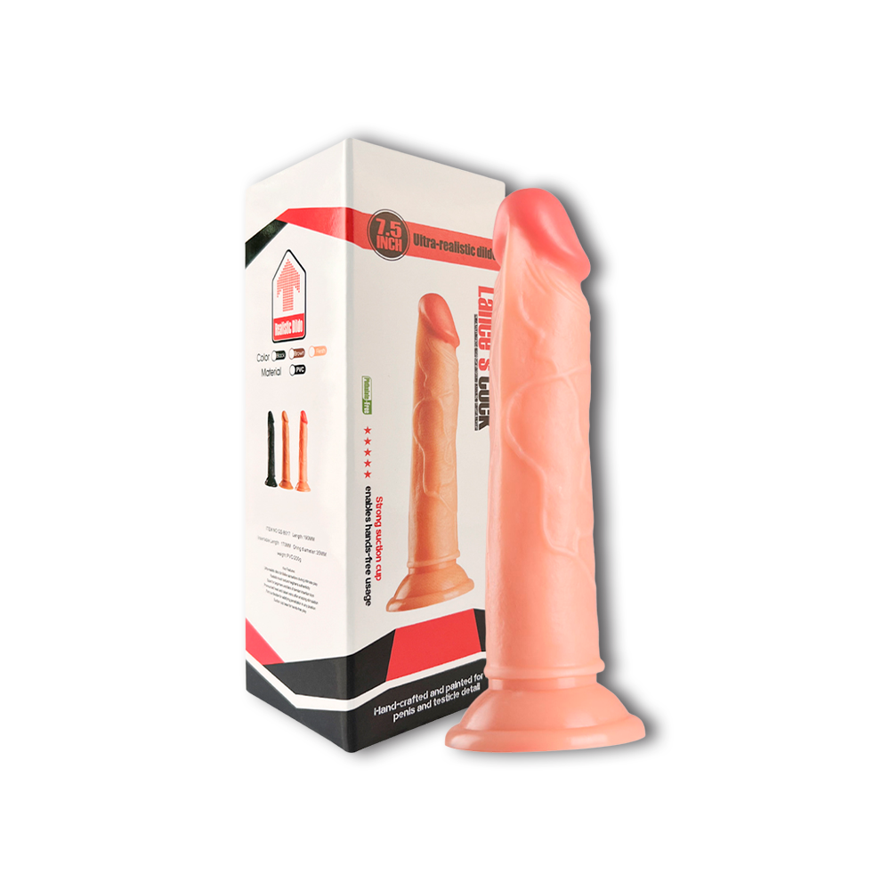 Consolador realista Lance's Cock de 19 cm, compacto y detallado.