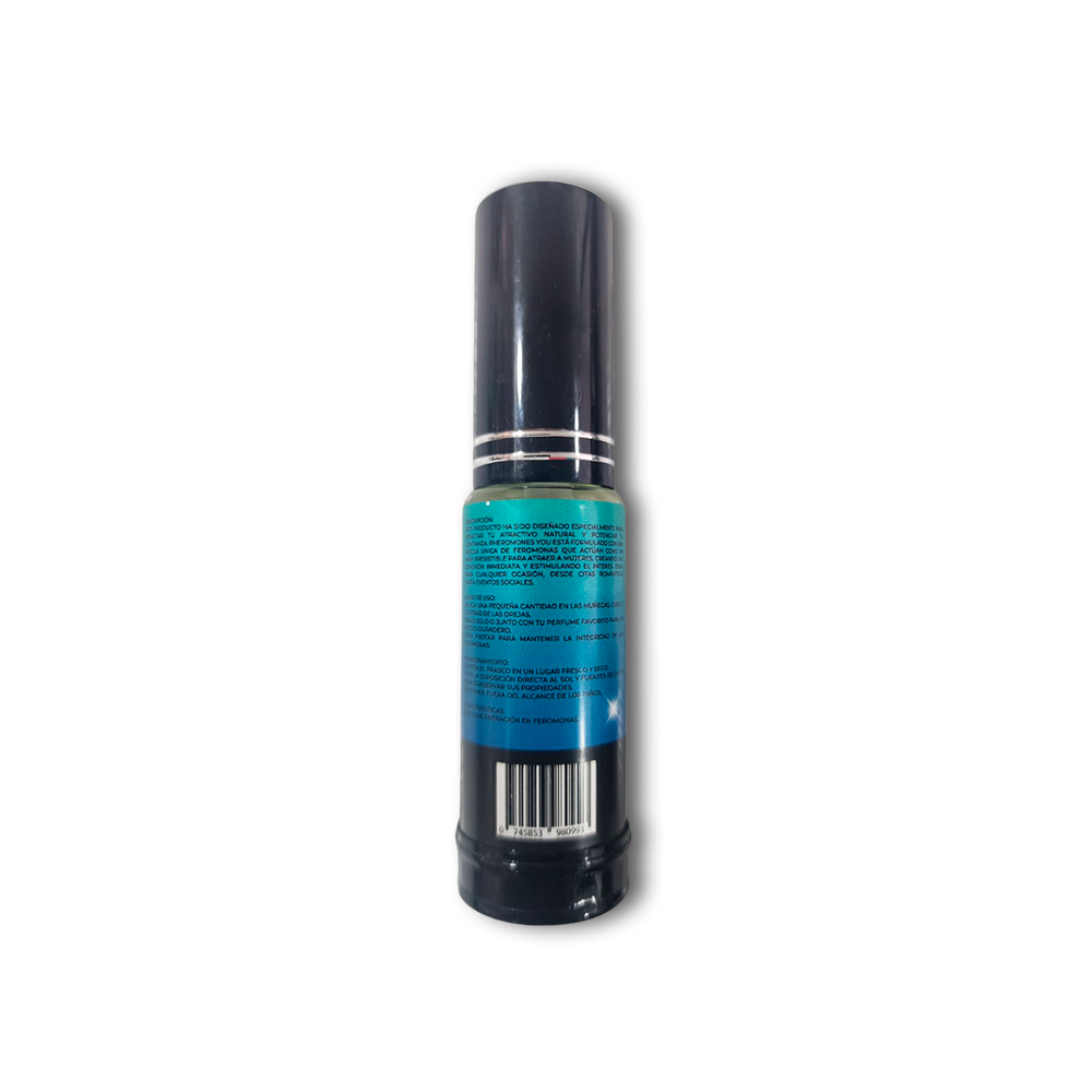 Vista trasera del perfume Pheromone YOU Attraction - Para Hombre - 30ml con información detallada.