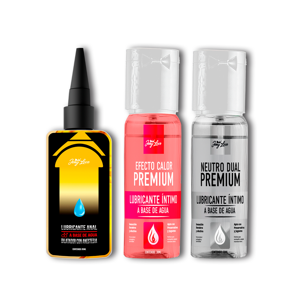 Pack Lubricante Neutro + Efecto Calor + Lubricante Anal con Anestesia – Placer y confort en la intimidad.