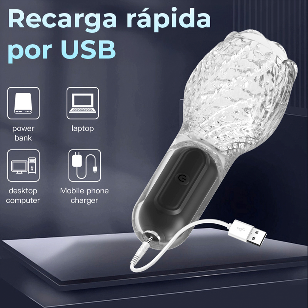 Masturbador Compacto con 12 Modos de Vibración