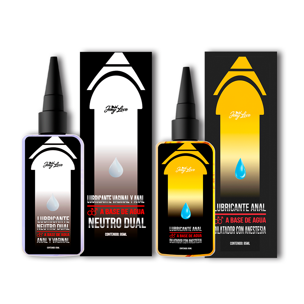 Pack lubricantes íntimos anal con anestesia y neutro dual JenyLove