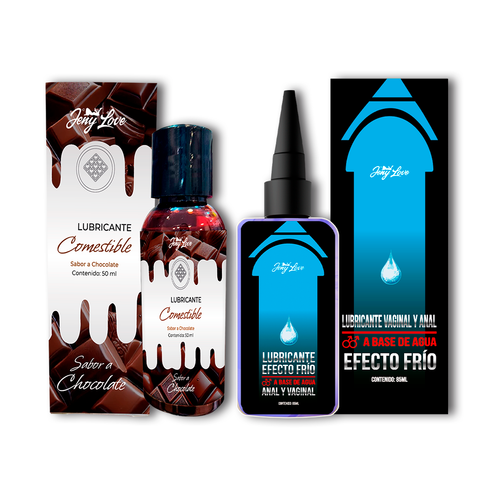 Pack de lubricantes JenyLove sabor chocolate y efecto frío