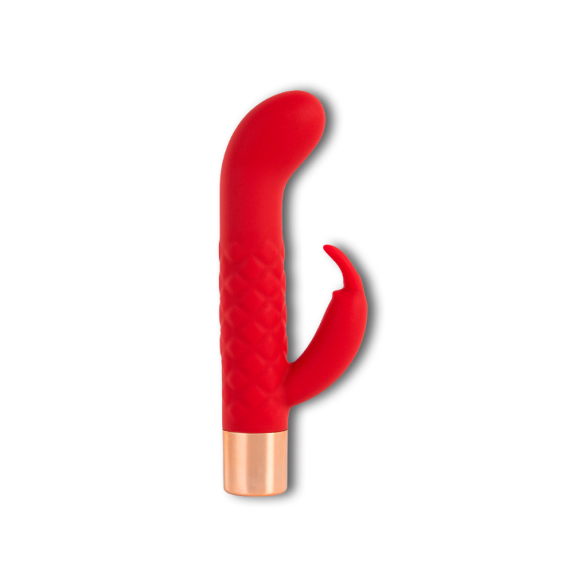 Vibrador doble estimulación clítoris y punto G en silicona médica