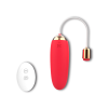Vibrador rojo con control remoto inalámbrico recargable