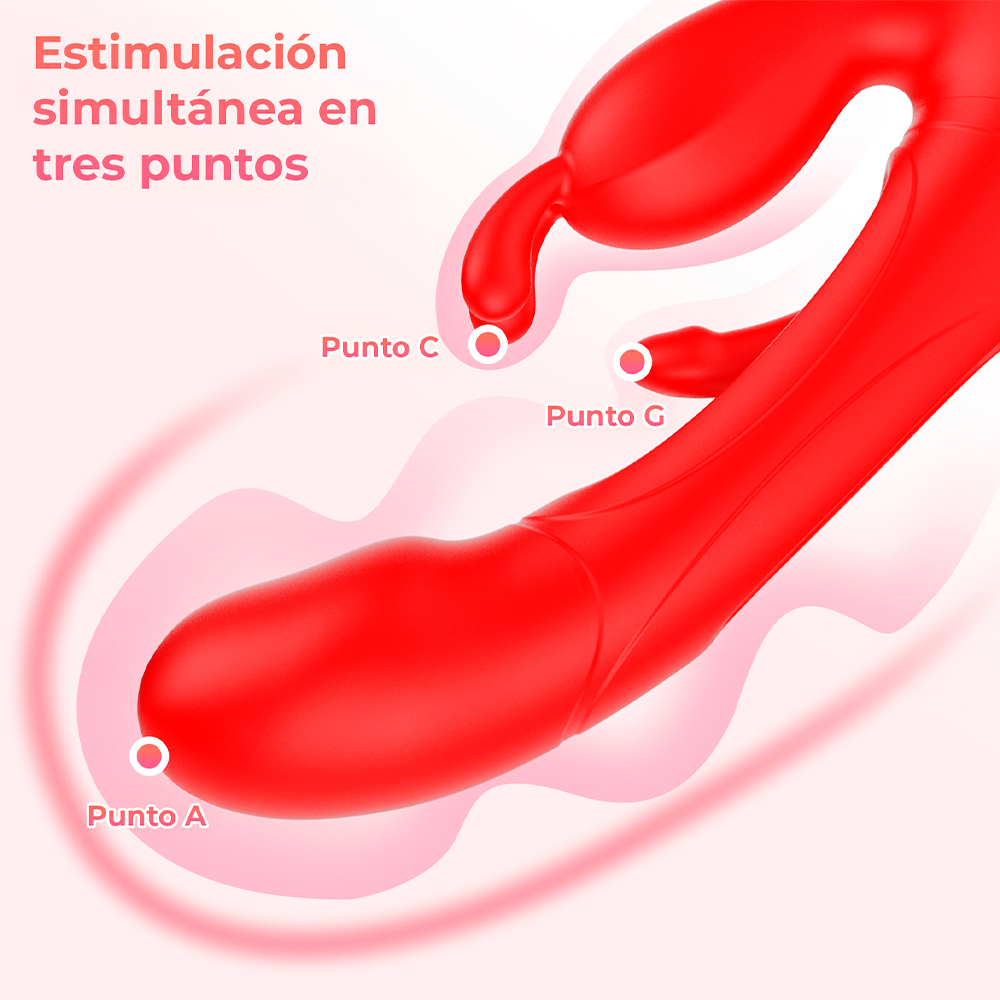 Vibrador Doble Estimulación Punto G y Clítoris Recargable