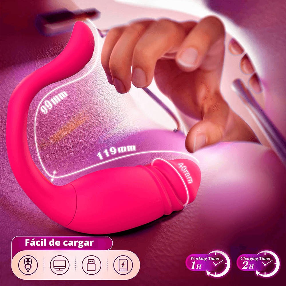 Vibrador Doble Con Control por App – 9 Modos De Empuje