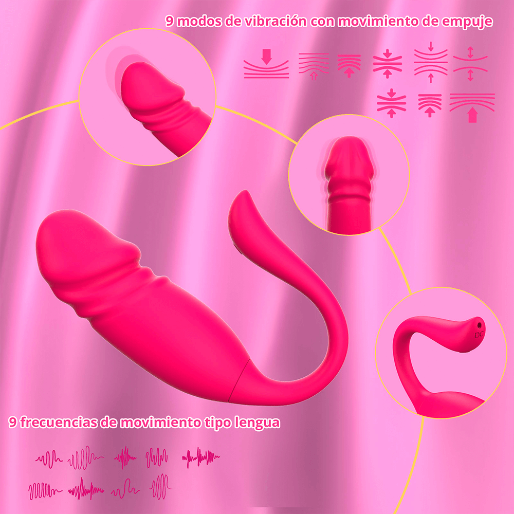 Vibrador Doble Con Control por App – 9 Modos De Empuje