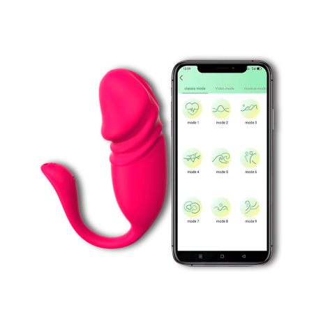 Vibrador doble con app y control desde celular con 9 modos