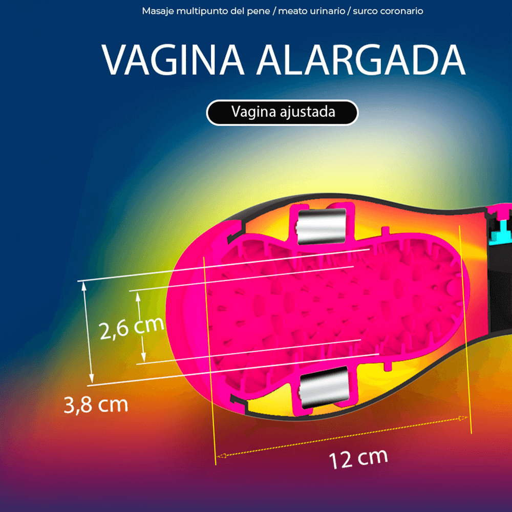 Masturbador Masculino con Vibración, Calor y Sonido Envolvente