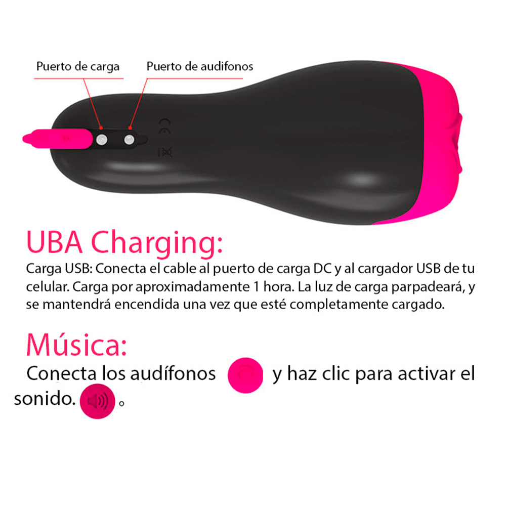 Masturbador Masculino con Vibración, Calor y Sonido Envolvente