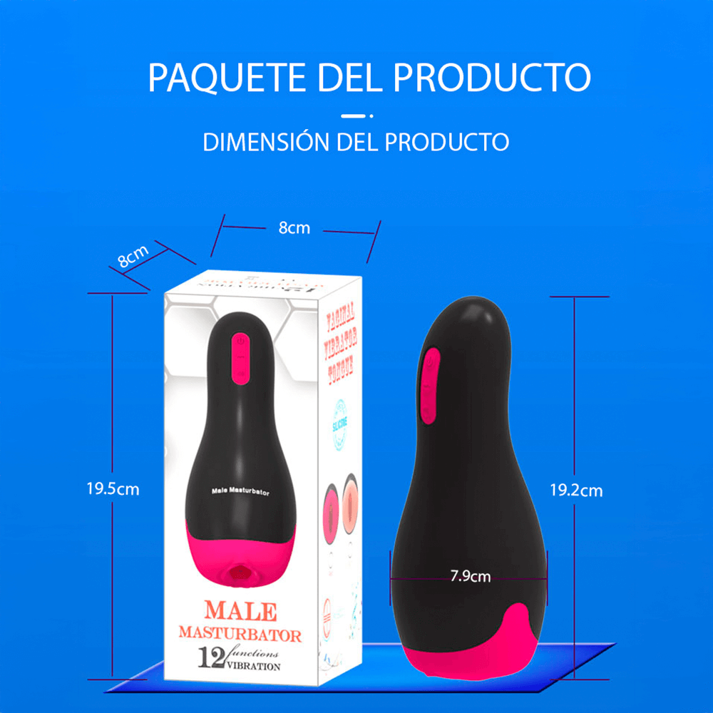 Masturbador Masculino con Vibración, Calor y Sonido Envolvente
