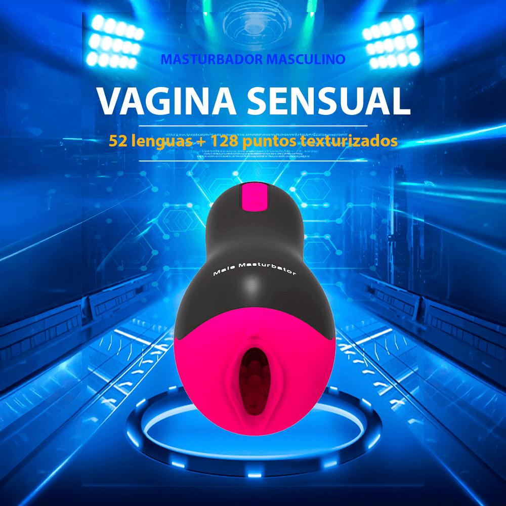 Masturbador Masculino con Vibración, Calor y Sonido Envolvente