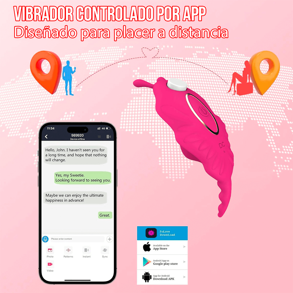 Vibrador Tipo Calzón con Control por App