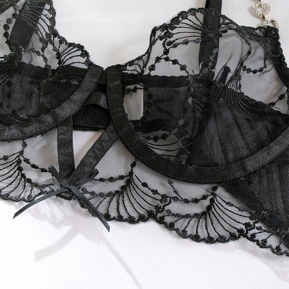 Conjunto de Lencería Negra – Tallas M y L