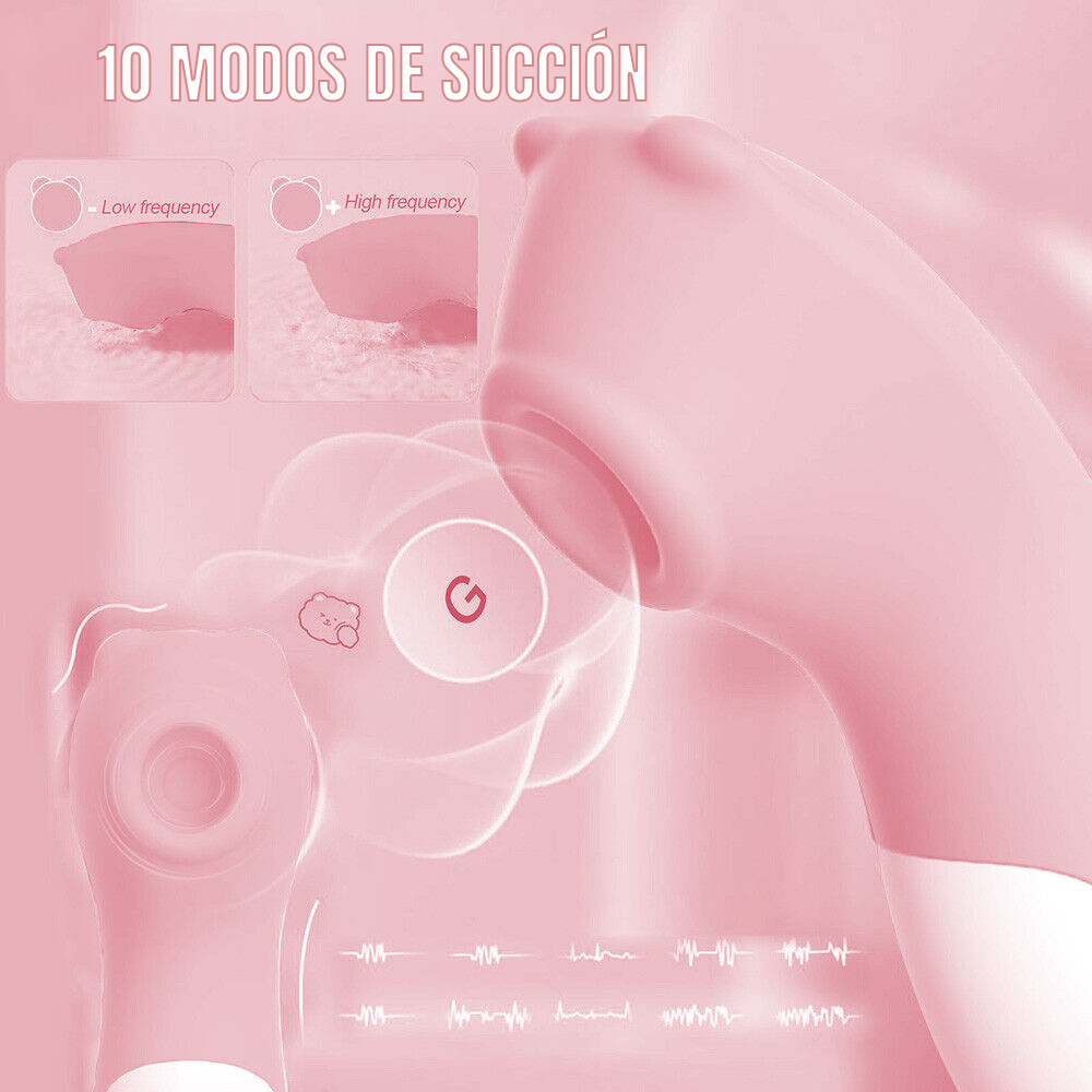 Vibrador de Succión de Clítoris con Forma de Osito