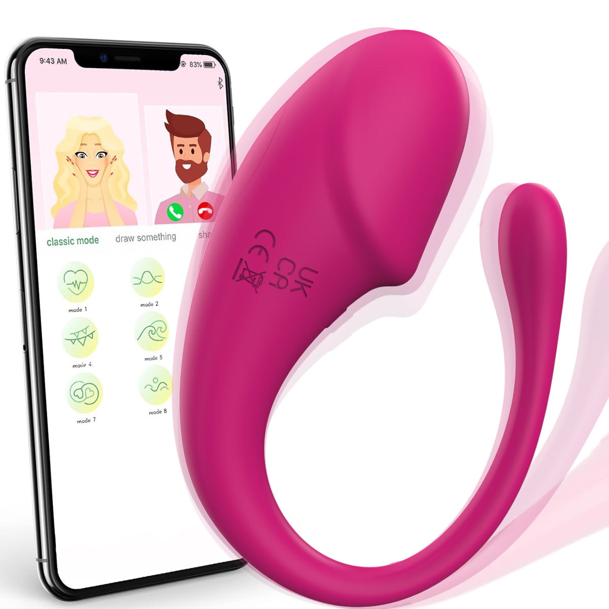 Vibrador Inalámbrico con APP – 9 Modos de Vibración