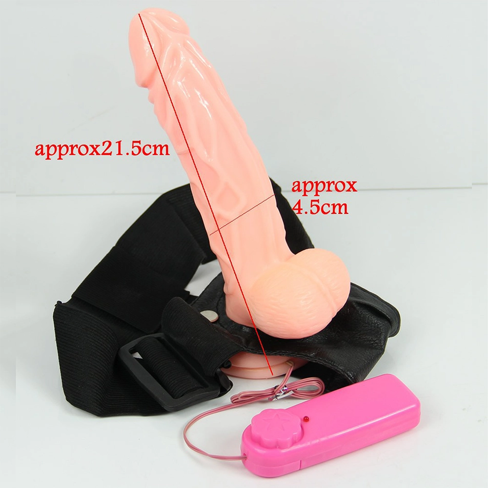 Arnés con Funda Vibradora Realista y Control Remoto