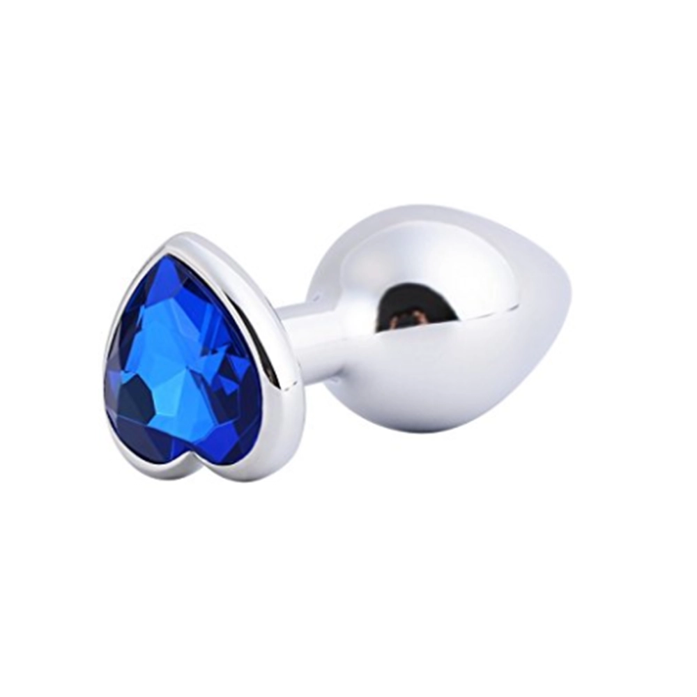 Plug Anal Metálico Plateado con Joya Tamaño S