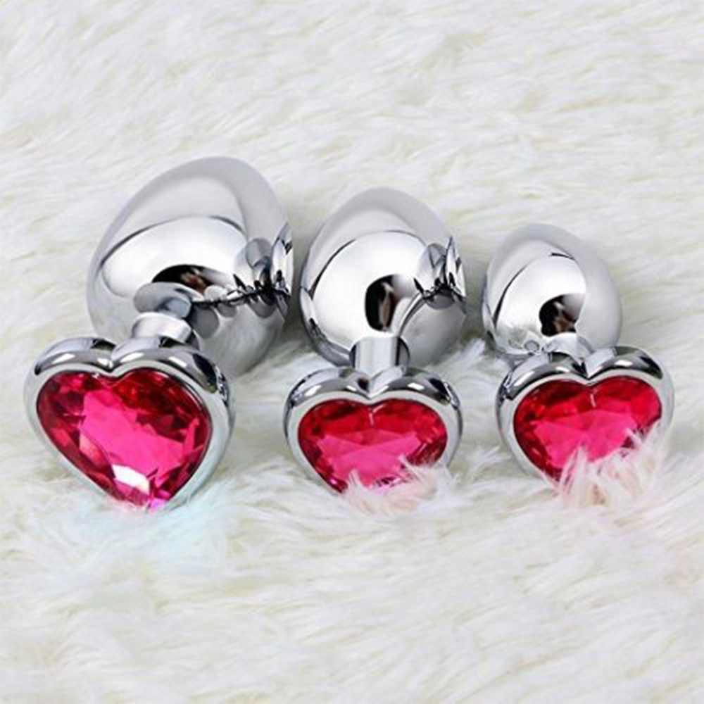 Plug Anal Metálico Plateado con Joya Tamaño S