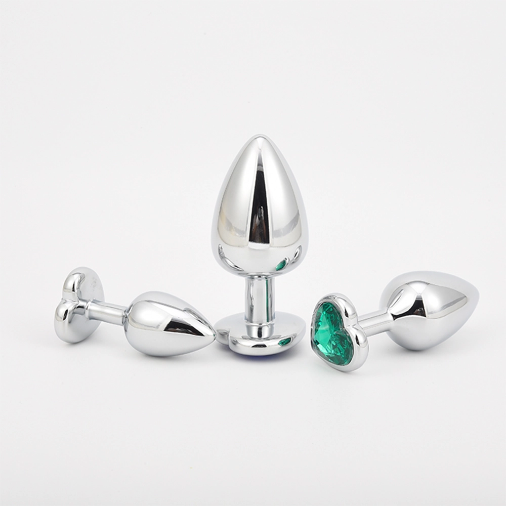 Plug Anal Metálico Plateado con Joya Tamaño S