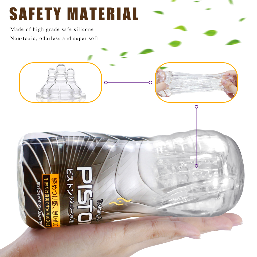 Masturbador Masculino Piston Training Cup Transparente