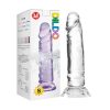Consolador Realista con Ventosa Transparente 14,8 cm