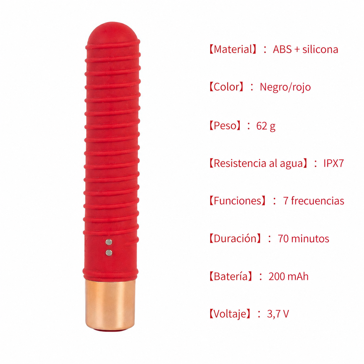 Vibrador Punto G con Textura Recargable